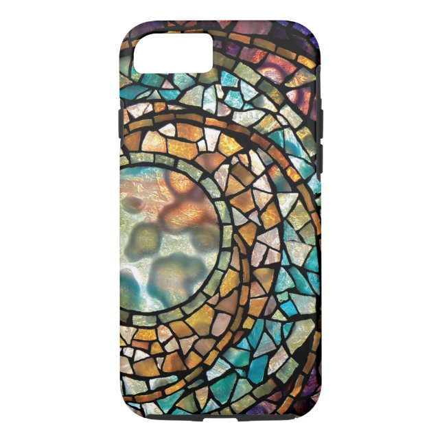 Stained Glass Mosaic Mandala iPhone 7 Case (Back)