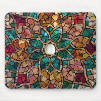 Stained Glass Mosaic Mousepad "Autumn Star"