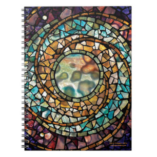 Stained Glass Mosaic Notebook "Music of  Spheres"