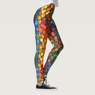 Stained Glass Mosaic Pop Fashion Leggings