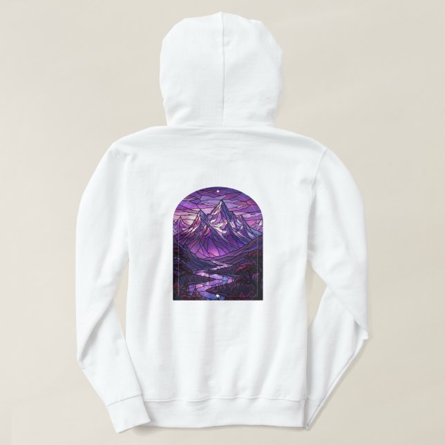 Stained Glass Mountain Hoodie (Design Back)
