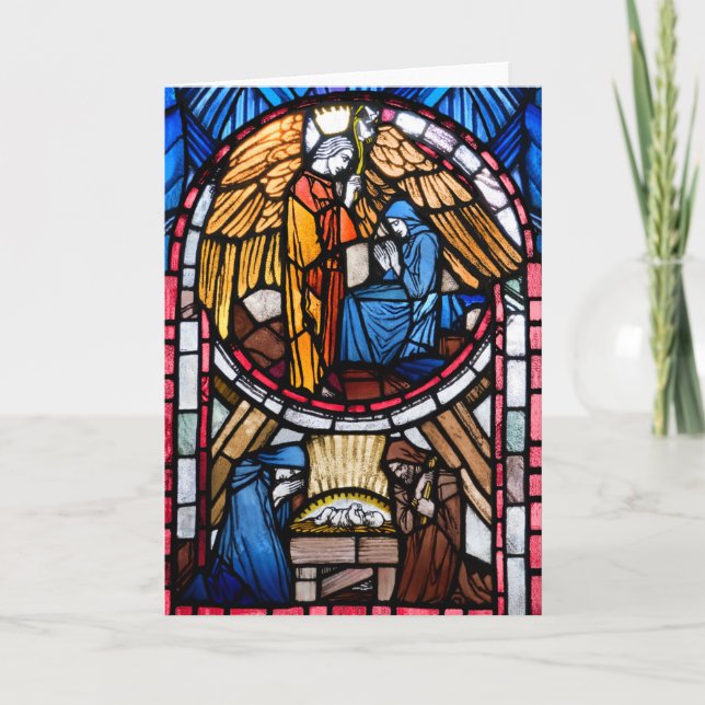 Stained Glass Nativity Card (Front)