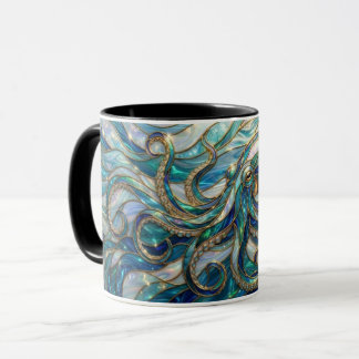 Stained Glass Octopus Mug, Octopus Coffee Mug