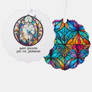 Stained Glass Ornament Christmas Keepsake