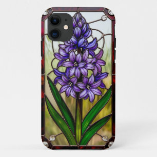 Stained Glass Panel with Vibrant Flower Case-Mate iPhone Case