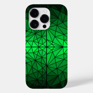 Stained glass pattern 01.Green.Black Line BG Case-Mate iPhone 14 Pro Case