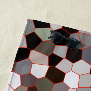 Stained Glass Pattern Beach Towel