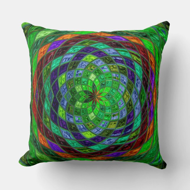 Stained Glass Pattern Cushion (Front)