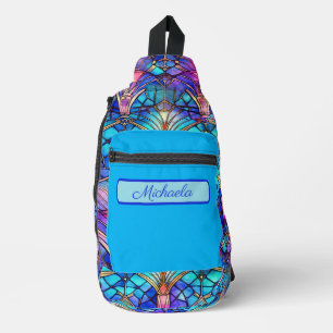 Stained Glass Patterned Personalized Sling Bag