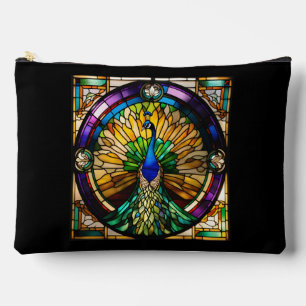 Stained Glass Peacock Accessory Pouch