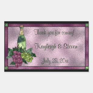 Stained Glass Personalised Rectangular Sticker