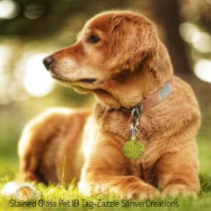Stained Glass  Pet Tag