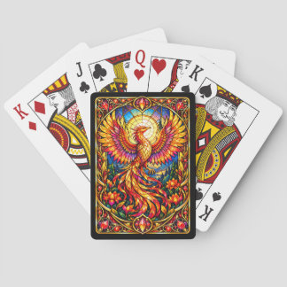 Stained Glass Pheonix Playing Cards