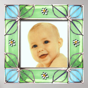 Stained Glass Photo Frame Poster
