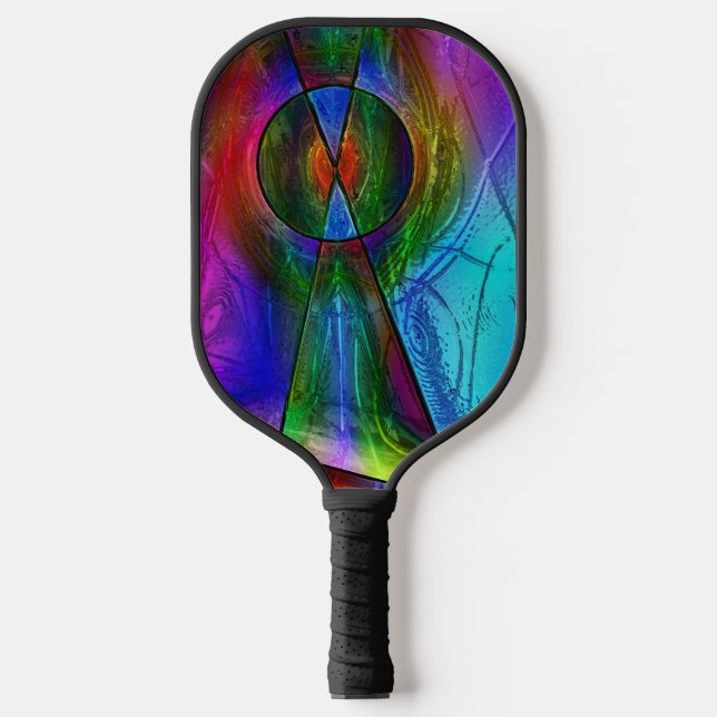 Stained Glass Pickleball Paddle (Front)