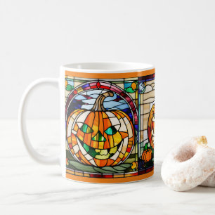 Stained Glass Pumpkin Mug