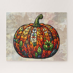 Stained Glass Pumpkin Puzzle