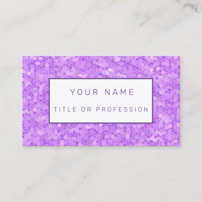 Stained Glass Purple Business Card (Front)