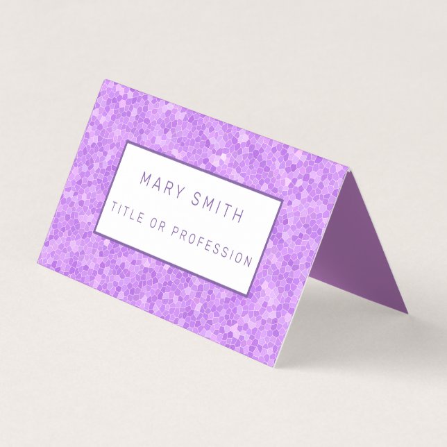 Stained Glass Purple Business Card (Front)
