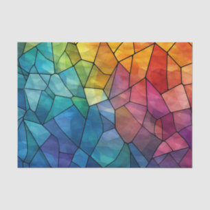 Stained Glass Rainbow Decoupage Tissue Paper