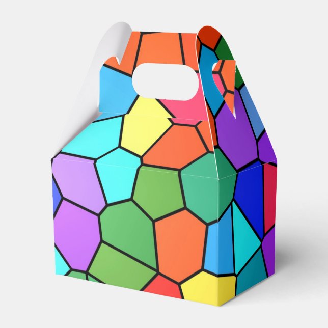 Stained Glass Rainbow Favour Box (Front Side)