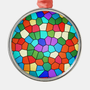 Stained Glass Rainbow Metal Tree Decoration