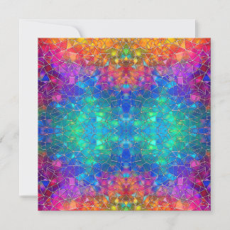 Stained Glass Rainbow Pattern Invitation