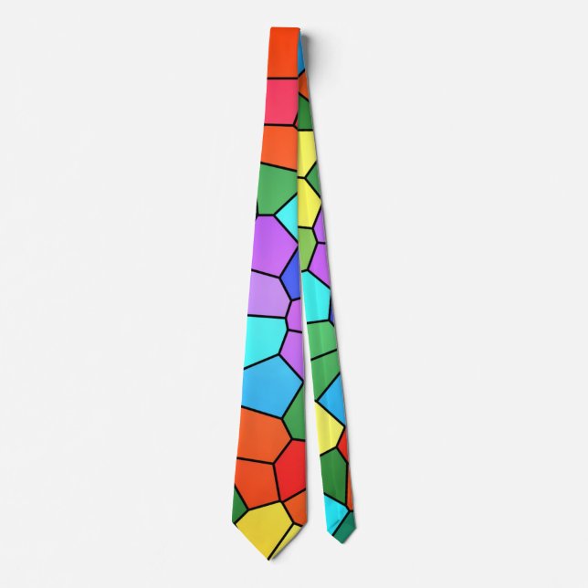 Stained Glass Rainbow Tie (Front)