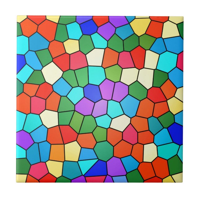Stained Glass Rainbow Tile (Front)
