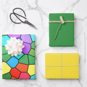 Stained Glass Rainbow  Wrapping Paper Sheets