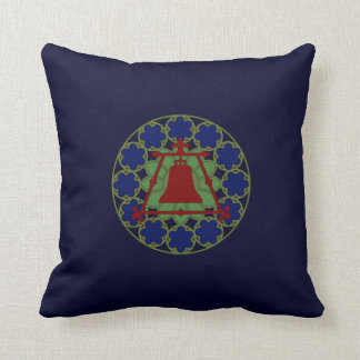 Stained Glass Raincross Fleur Design Cushion
