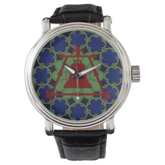 Stained Glass Raincross Fleur Design Watch