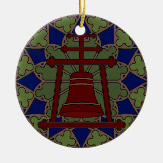 Stained Glass Raincross Tri Design Ceramic Tree Decoration