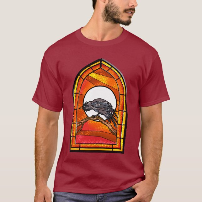 Stained Glass Raven T-Shirt (Front)