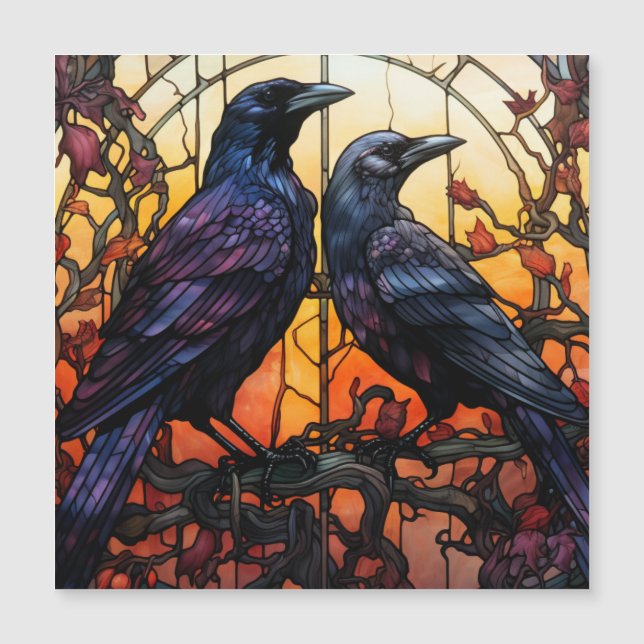 Stained Glass Ravens  (Front)