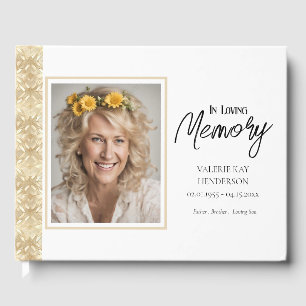 Stained Glass Remembrance Memorial Photo Guest Book