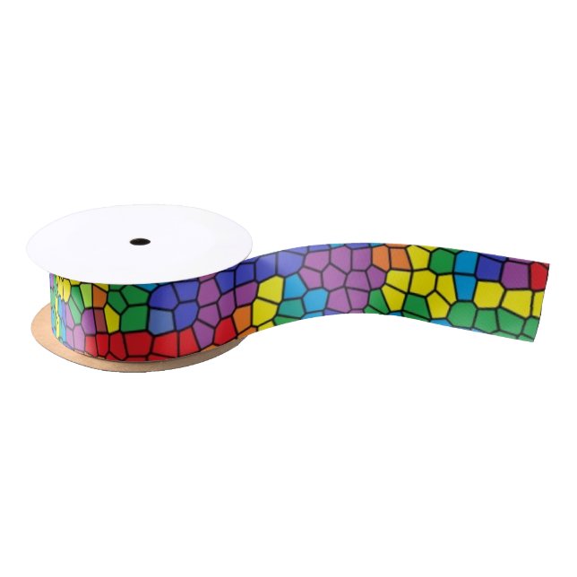 Stained Glass Ribbon Satin Ribbon (Spool)