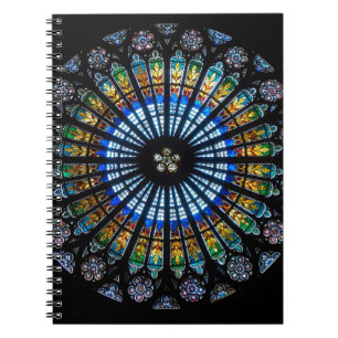 Stained glass rose window in France's Strasbourg Notebook