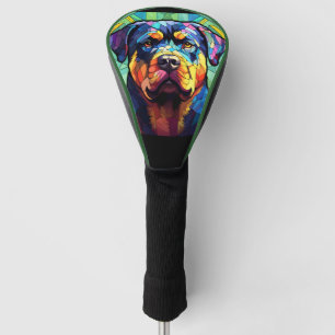 Stained Glass Rottweiler Golf Head Cover