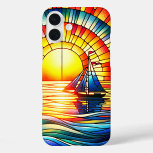 Stained Glass Sailboat Phone Case