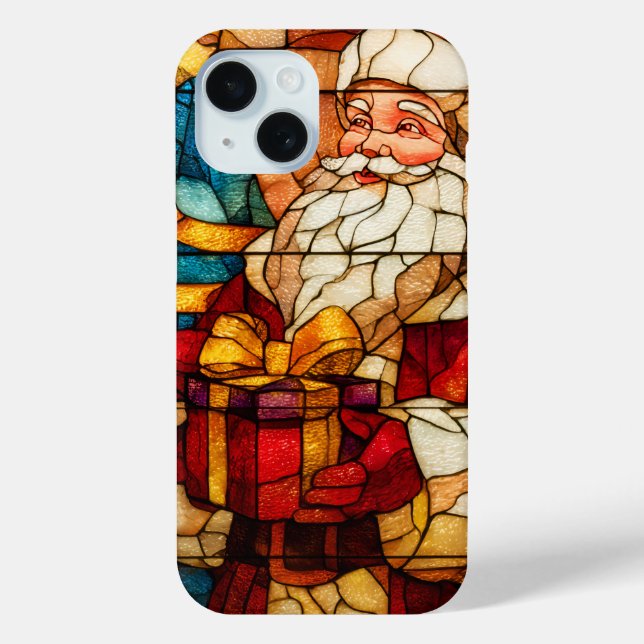 Stained Glass Santa Case-Mate iPhone Case (Back)