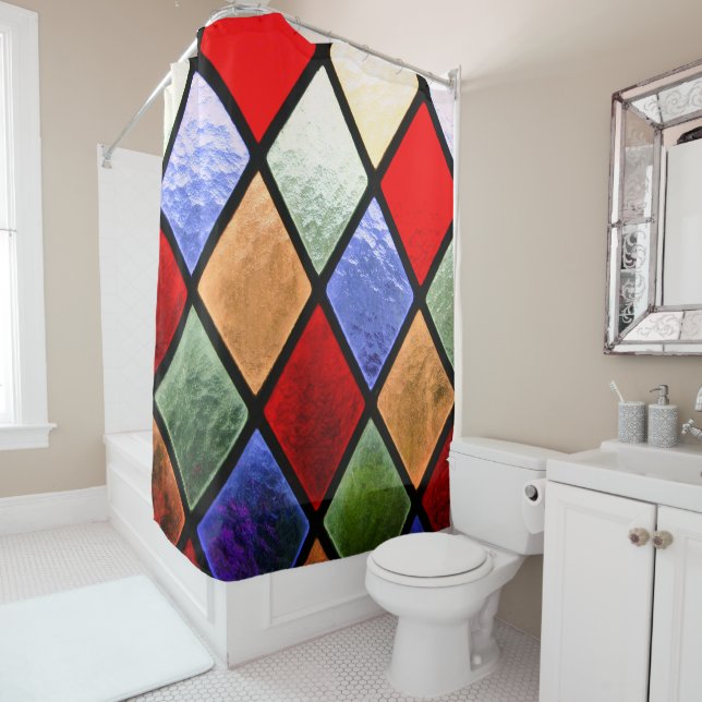 Stained Glass Shower Curtain (In Situ)