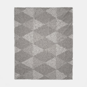 Stained Glass Silver Diamond Pattern Fleece Blanket