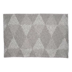 Stained Glass Silver Diamond Pattern Pillowcase