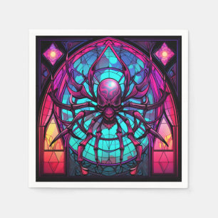 Stained glass spider napkin
