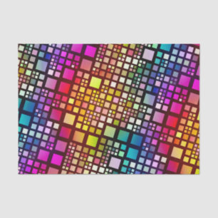stained glass squares - vibrant rainbow : tissue paper