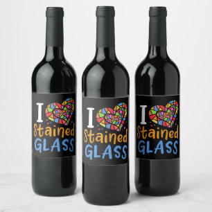 Stained Glass Stained Glass Artist Wine Label