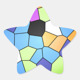 Stained Glass Star Sticker