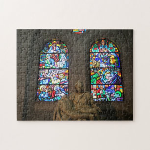 stained glass statue jigsaw puzzle
