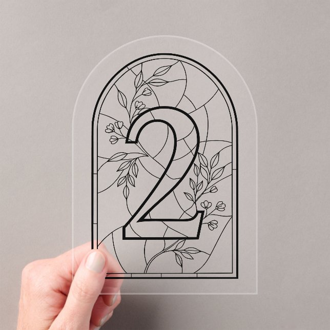 Stained Glass Style Table Number Two (Insitu (Handheld))